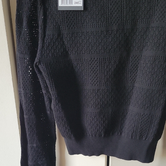 The Kooples Black Knit Polo Sweater - Picture 10 of 14
